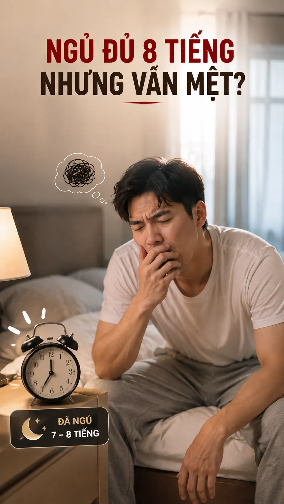 😴 NGỦ ĐỦ GIẤC NHƯNG VẪN THẤY MỆT? CÓ THỂ KHÔNG CHỈ DO THIẾU NGỦ